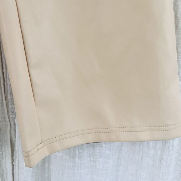 Bagatelle Super Soft Polyurethane Beige Straight Leg Soft Lined Pants - Large - Picture 4 of 9